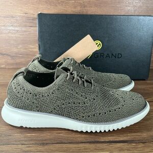 Cole Haan Gray Knit Oxfords